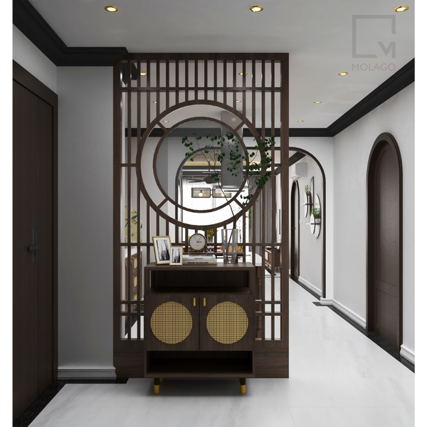 Tủ giày gỗ, tủ gỗ đựng đồ trang trí K001 Heaven's Gate | Molago