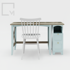 Combo bàn làm việc gỗ, kệ tủ, ghế tựa, giá sách tối ưu
