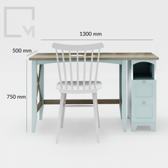 Bàn học gỗ kèm kệ sách, bàn làm việc gỗ phù hợp văn phòng