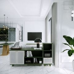 Tủ tivi gỗ sang trọng, phù hợp trang trí phòng khách