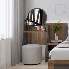 Trọn bộ bàn trang điểm gỗ, thiết kế tối giản, hiện đại