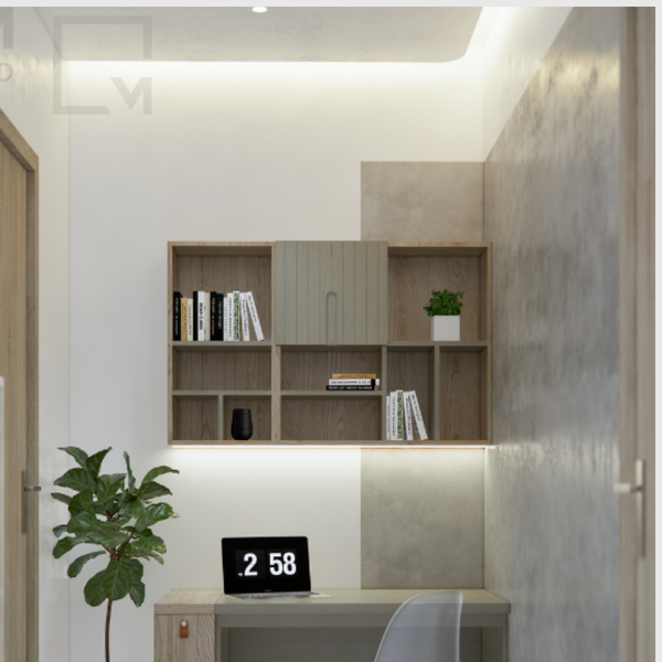 Kệ tủ gỗ, tủ kệ sách treo 2 món CB013 Silvan | Molago