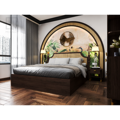 Bộ giường gỗ tủ quần áo tủ tivi thiết kế sang trọng