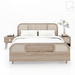Giường ngủ gỗ tự nhiên phong cách tối giản sang trọng