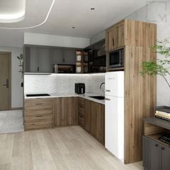 Trọn bộ tủ bếp tân cổ điển quý phái