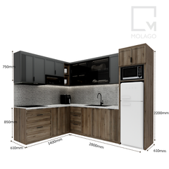 Trọn bộ tủ bếp gỗ công nghiệp bền đẹp