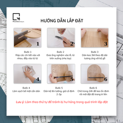 Kệ gỗ treo tường lục giác, kệ dán tường