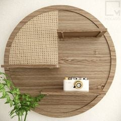 Đợt kệ gỗ trang trí giúp tối ưu không gian sống