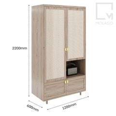Trọn bộ tủ kệ quần áo gỗ, thiết kế hiện đại, sang trọng
