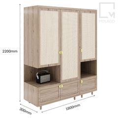 Trọn bộ giường ngủ gỗ tủ quần áo gương tủ tivi tối giản