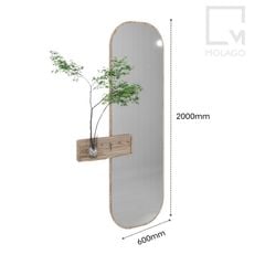 Gương treo tường vỏ gỗ tự nhiên, thiết kế ấn tượng