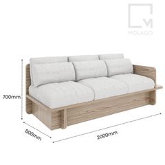 Bộ sofa gỗ kết hợp lót nệm êm ái, thiết kế hiện đại