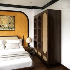 Trọn bộ giường ngủ gỗ tủ quần áo tủ tivi phong cách Bắc Âu