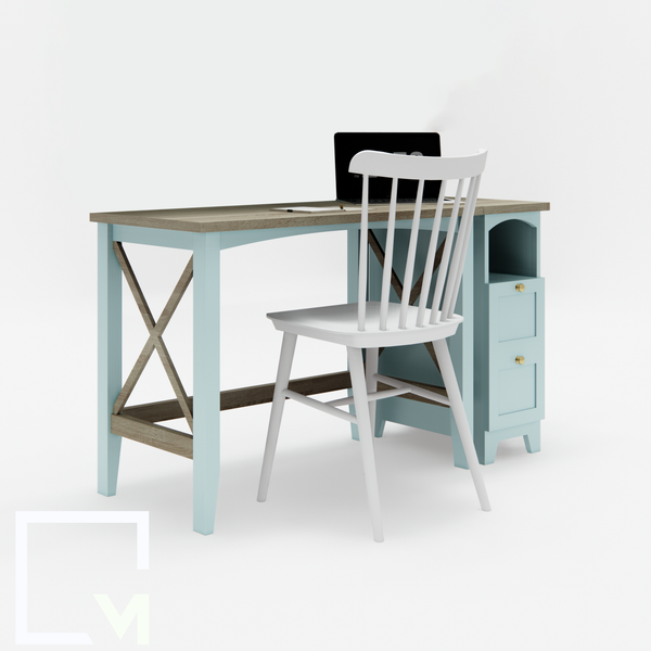 Bộ bàn học, bàn làm việc gỗ, tủ Mobile CB021 Mine chic | Molago