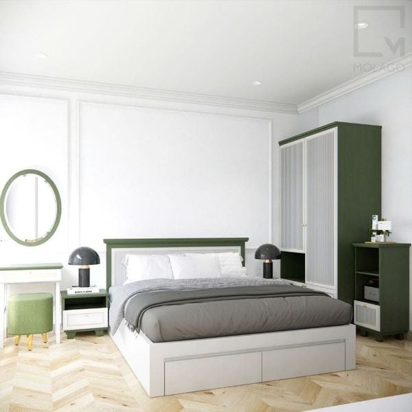 Trọn bộ hệ phòng ngủ đôi 8 món Neo chic | Molago