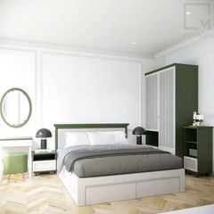 Trọn bộ phòng ngủ gỗ cao cấp giường tủ quần áo tivi