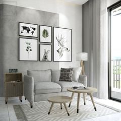 Bộ bàn trà gỗ đẹp, phù hợp nội thất phòng khách hiện đại