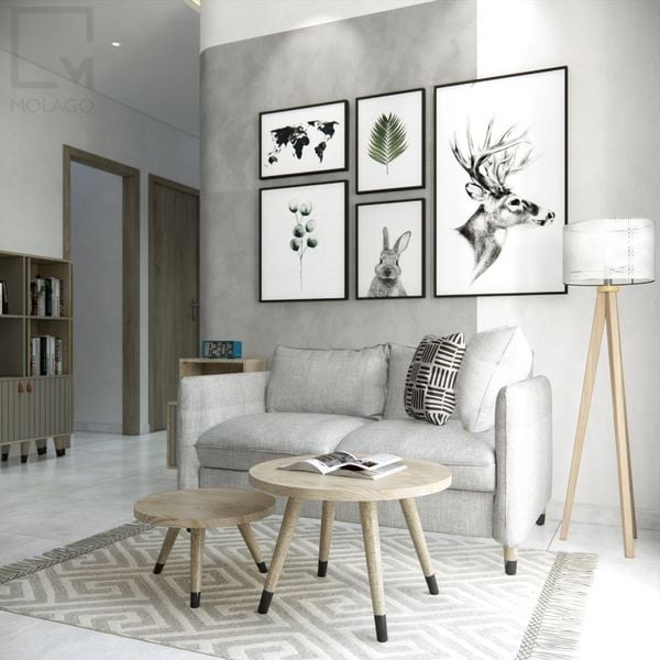 Bộ sofa băng kết hợp bộ bàn trà gỗ Silvan | Molago