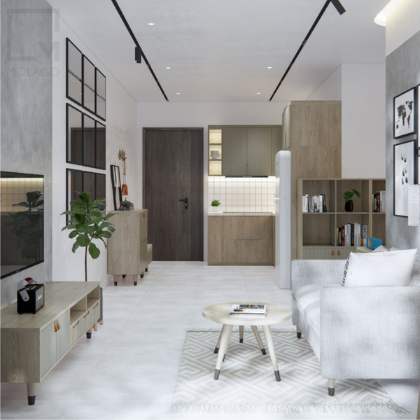 Trọn bộ Sofa phòng khách kết hợp tủ tivi CB004 Silvan | Molago