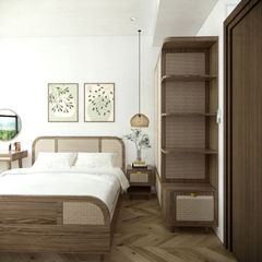 Tranh khung gỗ decor phòng ngủ, tạo cảm giác ấm áp