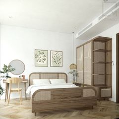 Bộ phòng ngủ gỗ giường tủ quần áo tủ tivi chắc chắn