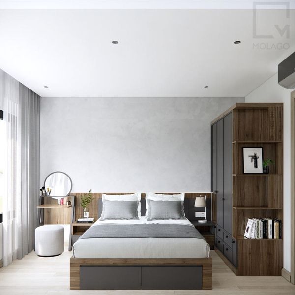 Giường ngủ đơn đôi 1m2 đến 1m8 B002 Miniwa | Molago