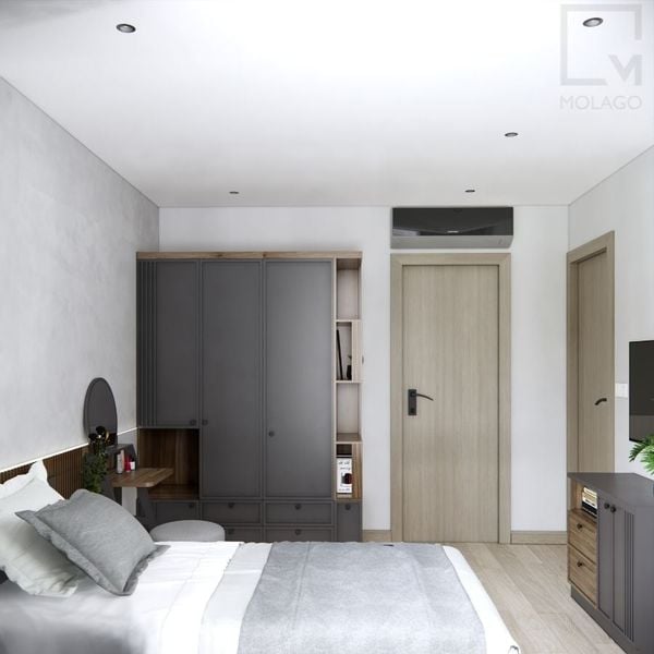 Bộ tủ quần áo gỗ, tủ quần áo decor 3 món CB018 Miniwa | Molago