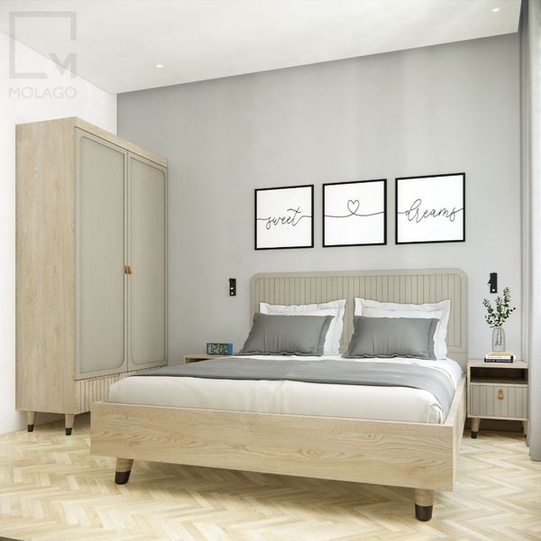Trọn bộ phòng ngủ 1m6 đến 1m8 9 món CB028 Silvan | Molago