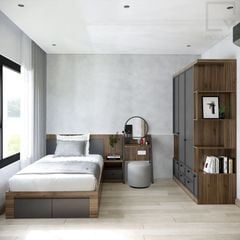 Bộ giường ngủ đơn gỗ tinh tế phù hợp mọi phong cách