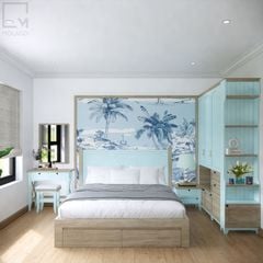 Trọn bộ phòng ngủ gỗ cao cấp giường tủ quần áo tivi