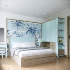 Trọn bộ giường ngủ gỗ tủ quần áo tủ tivi phong cách