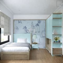 Trọn bộ giường ngủ gỗ tủ quần áo tủ tivi tối ưu không gian