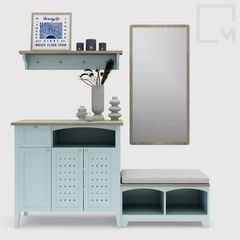 Tủ giày gỗ nhỏ gọn, phù hợp nhà phố và chung cư