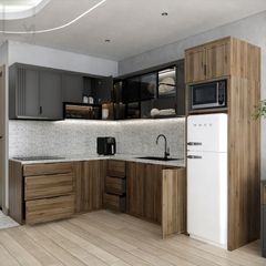 hệ tủ kệ bếp gỗ mdf melamine rẻ