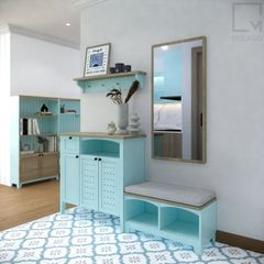 Tủ giày gỗ cửa lùa tiết kiệm diện tích, dễ sử dụng