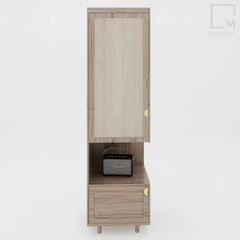 Trọn bộ tủ kệ quần áo gỗ, thiết kế hiện đại, sang trọng