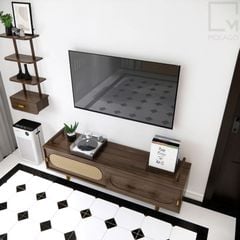 Tủ tivi gỗ công nghiệp hiện đại, nhiều ngăn tiện dụng