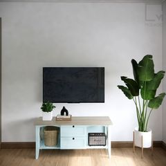 Tủ tivi gỗ công nghiệp bền đẹp, phong cách tối giản