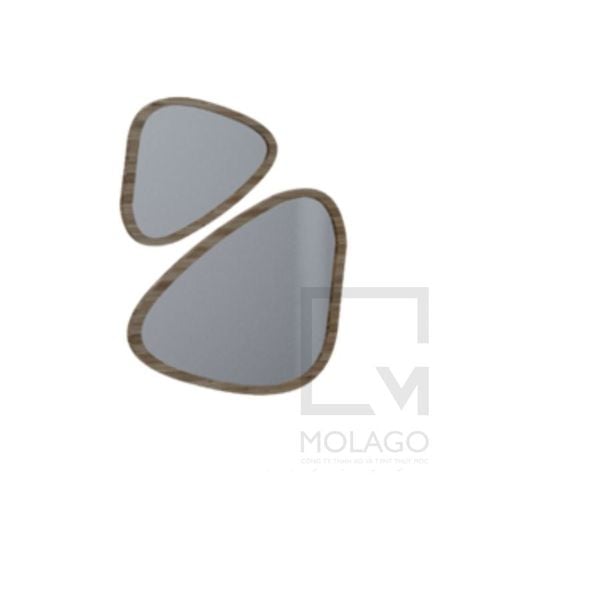 Gương trang điểm treo tường hình sỏi D002 Miniwa | Molago