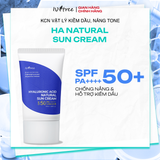  Kem chống nắng vật lý nâng tone nhẹ nhàng Isntree Hyaluronic Acid Natural Sun Cream 50ml 