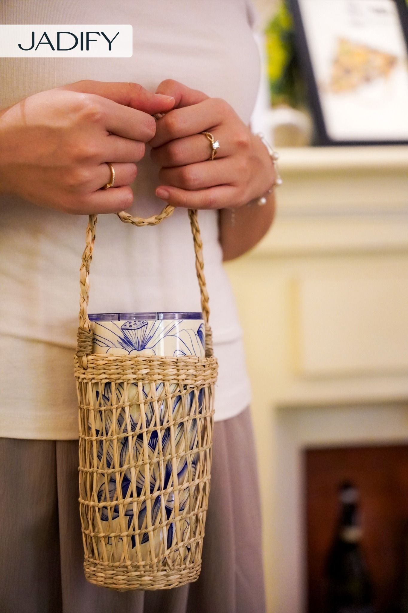  Túi Cói Đựng Ly Giữ Nhiệt Classy Cup 600ml 