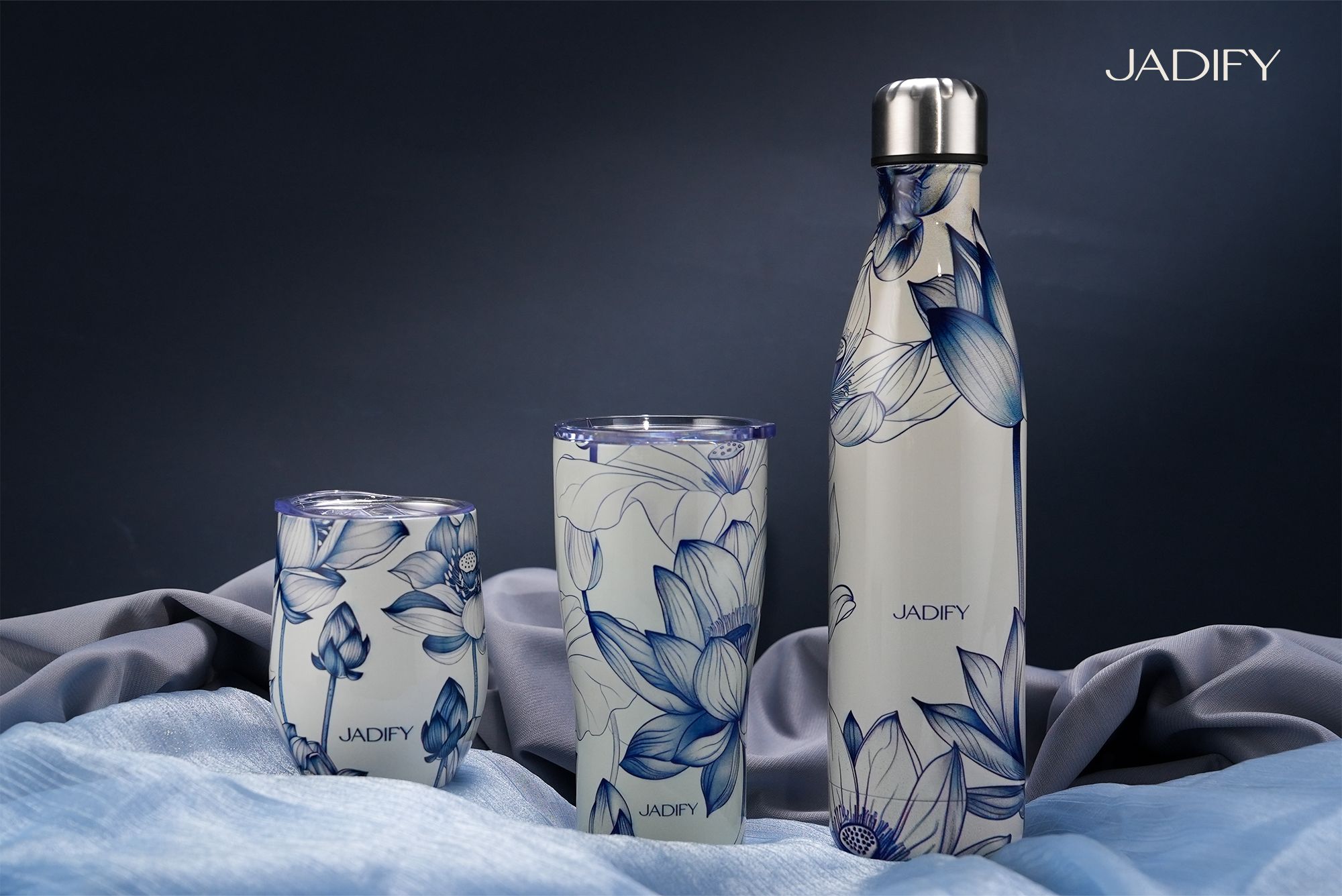  Bình Giữ Nhiệt Hoa Sen - Ngọc Liên Phú Quý - Wavy Bottle Blooming – 750ml - Jadify 