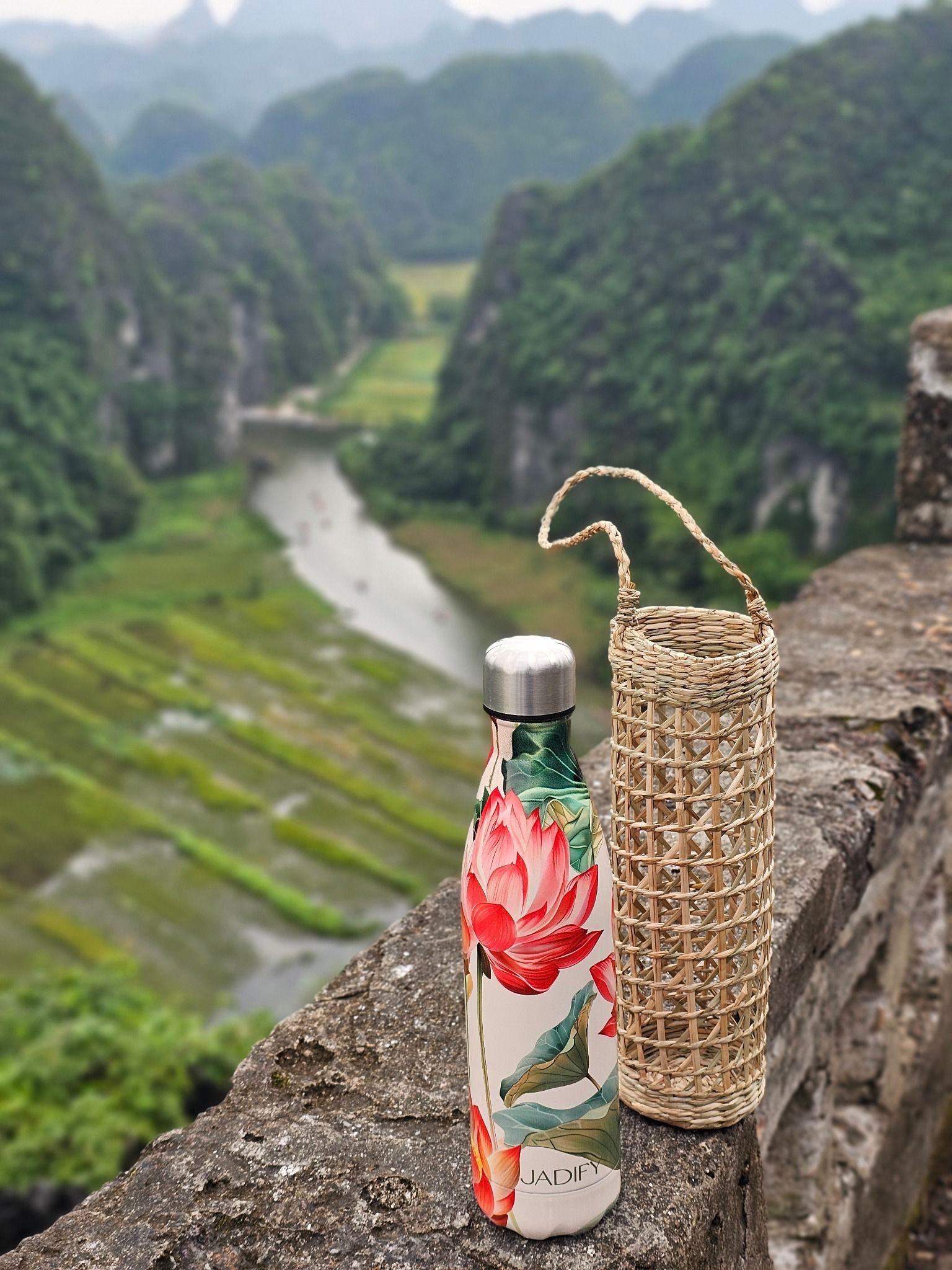  Túi Cói Đựng Bình Giữ Nhiệt Wavy Bottle 750ml 