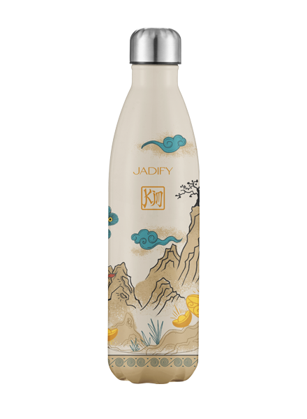  Bình Giữ Nhiệt Ngũ Hành Kỳ Bảo - Hoàng Kim Công – Wavy Bottle Golden Peacock - 750ml - Jadify 