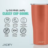  Ly Giữ Nhiệt Hoa Sen - Hương Sen Mùa Hạ  - Classy Cup Sunset – 600ml -Jadify 