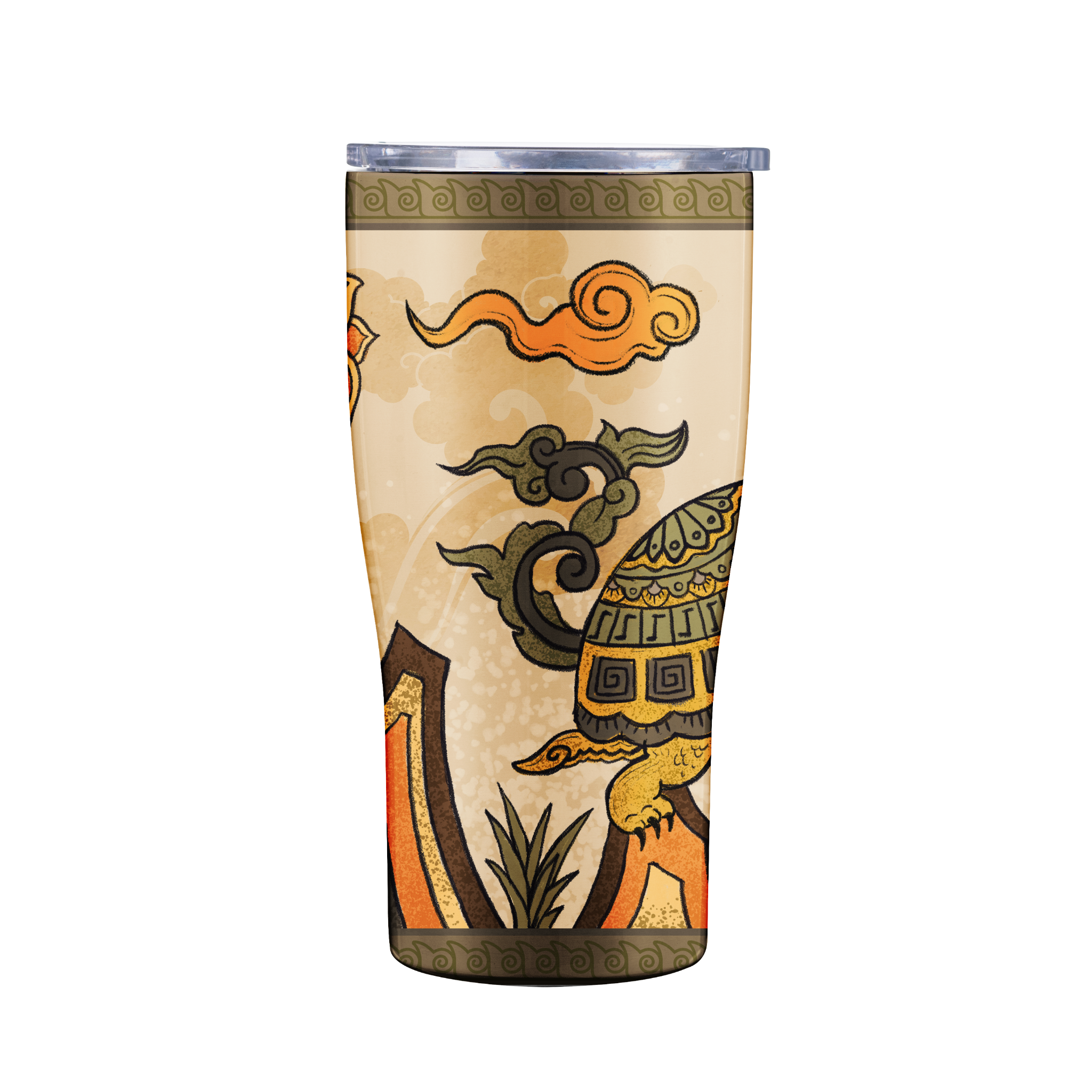  Ly Giữ Nhiệt Ngũ Hành Kỳ Bảo - Thổ Điển Quy – Classy Cup The Earthly Turtle - 600ml - Jadify 