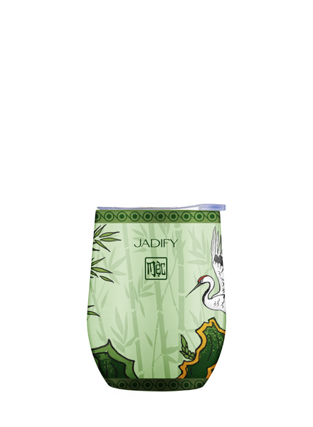  Cốc Giữ Nhiệt Ngũ Hành Kỳ Bảo - Tuyết Mộc Hạc - Eggy Cup Snowy Crane Wood – 350ml -Jadify 