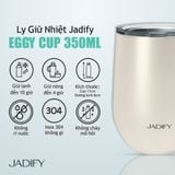  Cốc Giữ Nhiệt Hoa Sen - Dạ Sen Nguyệt Ảnh  - Eggy Cup Midnight – 350ml - Jadify 