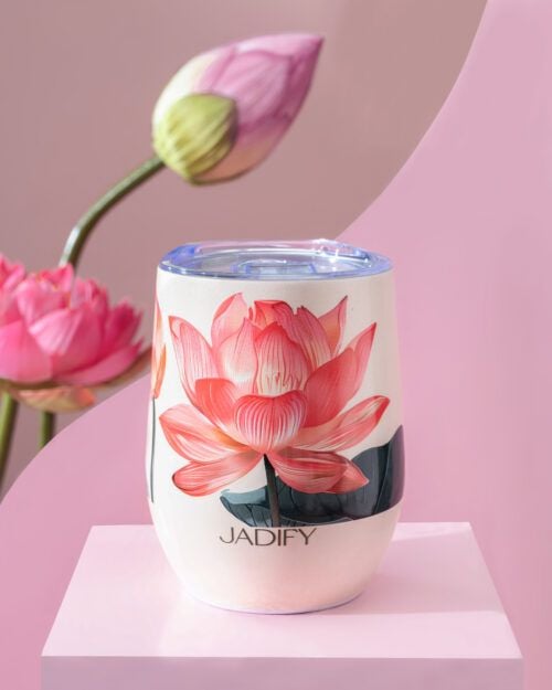  Cốc Giữ Nhiệt Hoa Sen - Hương Sen Mùa Hạ - Eggy Cup Sunset – 350ml -Jadify 