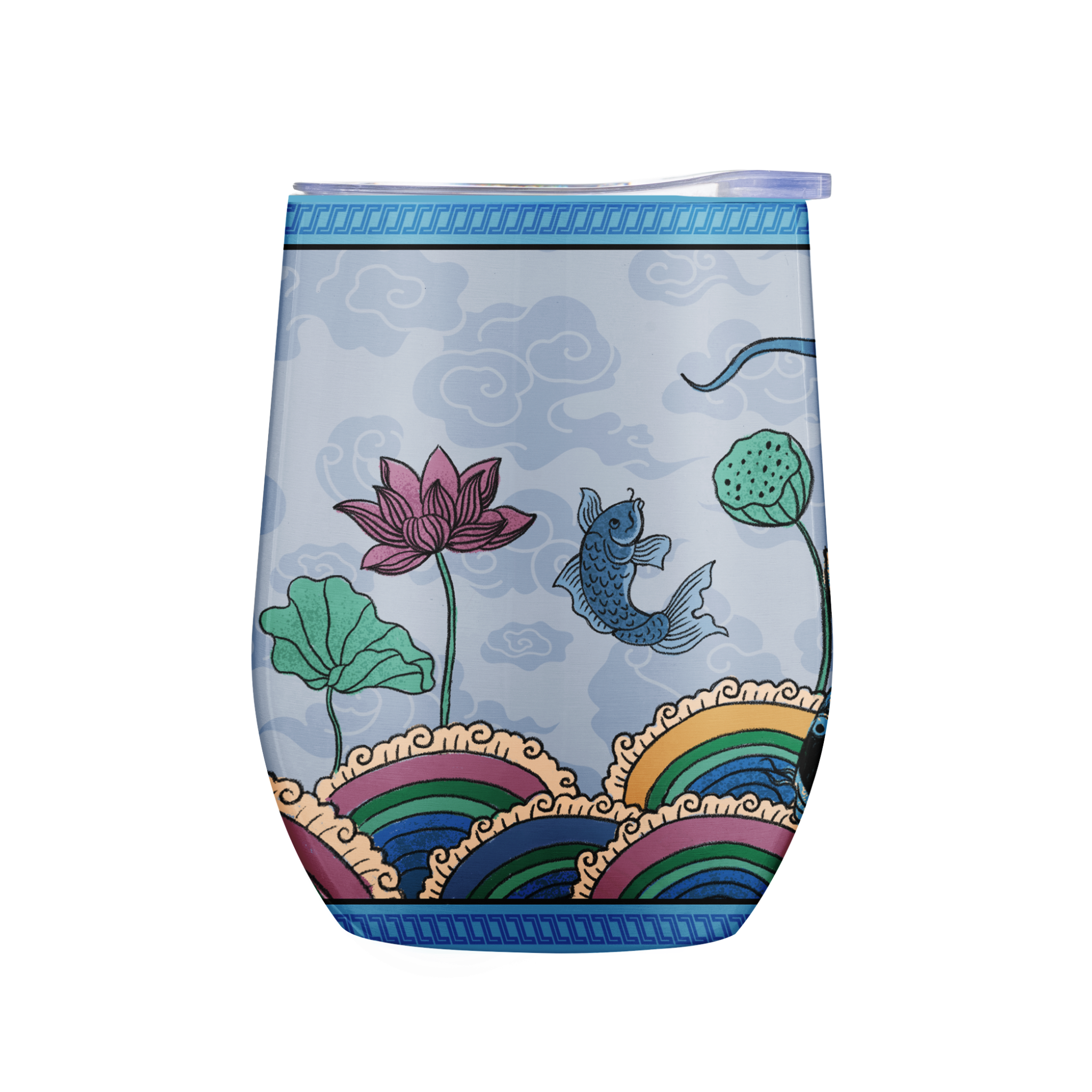  Cốc Giữ Nhiệt Ngũ Hành Kỳ Bảo - Lý Ngư Thanh Thủy - Eggy Cup Azure Carp – 350ml - Jadify 